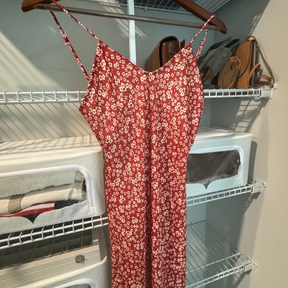 RESA Red Floral Slip Dress - Ladies Size XS - Picture 1 of 3